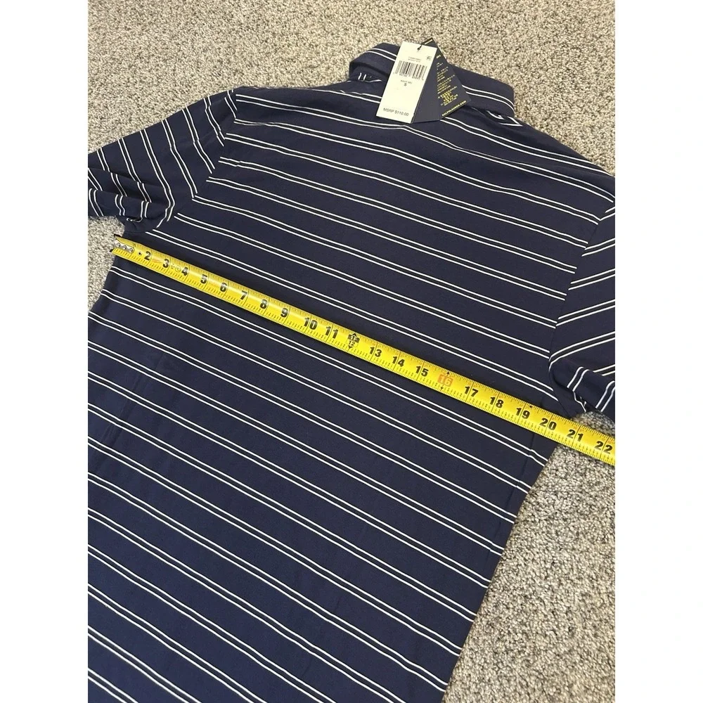 NWT Polo Ralph Lauren Performance Classic Fit Men's‎ Small Polo Navy Blue White